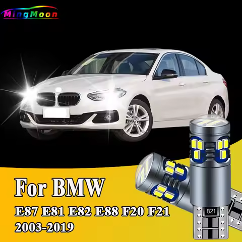2Pcs T10 Car LED Bulbs For BMW 1 Series E87 E81 E82 E88 F20 F21 2003-2019 Car Interior Parking Clear