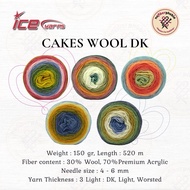 Ice Yarns CAKES WOOL Knitting Yarn Dk