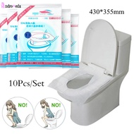 10Pcs/Bag Practical Flushable Disposable Toilet Seat Cover Mats Durable Closestool Seat Cushion Paper Travel Bathroom Accessiories