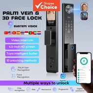 Work with Tuya Smart Lock Wifi Intercom Video Doorbell 3D Face Recognition Palmprint Fingerprint Loc