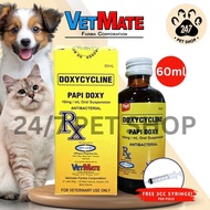 Free 3cc Syringe 60ml Vetmate Papi Doxy All Stages Adult Kitten Puppy Dog Cat Pet Oral Suspension