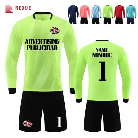 Goalkeeper Football Jersey Suit for Kids Adults Personalized Custom 23-24 Boys Men's Print Long Slee