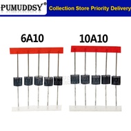 20PCS 10A10 6A10 6A 10.0 AMP SILICON RECTIFIERS Rectifier Diode 10A 1000V R-6 直插