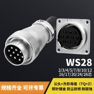 ZHQCN Guoru Open Hole 28mm Aviation Plug Square Socket Two-Core Three-Core Four-Pin-35 Wire WS28TQ+Z