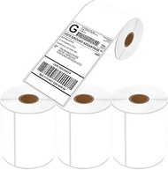NineLeaf 4 Rolls 4"x 6" Direct Thermal Printing Blank Paper Shipping Labels Compatible for Zebra TLP