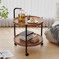 【Freedom_lz】40x40x60cm โต๊ะกาแฟ 2 ชั้น ตกแต่งห้องนั่งเล่น ชั้นวางของข้างเตียง โต๊ะข้าง