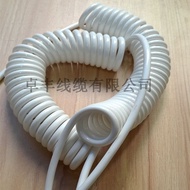 2-Core/3-Core/4-Core/5-Core/8-Core White Spring Wire Spiral Wire Cable PU Spring Wire Retractable Ca