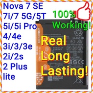 (Fast Charge) NEW ORI Long Lasting Stable Battery for Huawei Nova 7i 7 5G SE 7SE 5T 5i Pro 4 4e 3i 3