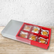 6 holes Red Gift Box | CNY Gift Box | Mooncake Box | CNY Box | Kotak Kek |Transparent Box | Fruit Ta