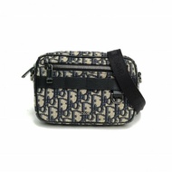 DIOR 墨藍色帆布銀扣2023Safari相機包肩背包