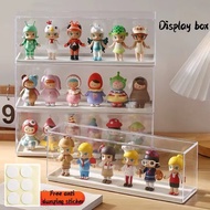 JINQUANJIA Display Cabinet Transparent Box Stackable Lego Popmart Molly Display Box Blind Box Storage Dustproof Acrylic Doll Display Rack