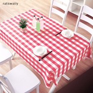 ratswaiiy Disposable Thickening Red Checkered Tablecloth Party Weddings Home Decoration SG