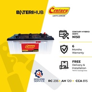 [Installation Provided] Bateri Kereta N150 Century Hybrid WET | Lorry Truck Boat Battery BateriHub