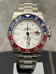 【絕版百事】95新 ROLEX 勞力士 GMT-MASTER II 126719BLRO METE 126719BLRO-0002 18kt白金 隕石面