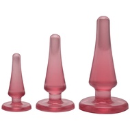 Crystal Jellies - Anal Initiation Kit - Small-Medium-Large - Slim Tip for Easy Insertion - Flared Su