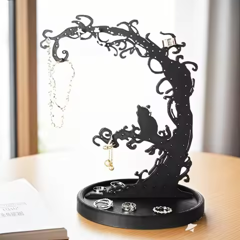 1 Gothic 3D Printed Unique Design Earring Jewelry Storage Display Stand, Halloween Retro Creative De
