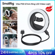 SmallRig Vibe P30 67mm Ring LED Video Light 3200K-5600K Bi-Color Compatible with Φ67mm Macro Camera 