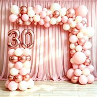 56Pcs 21st Birthday Balloon Garland Set For Milestone Birthday Girl Party Photo Backdrop Kit