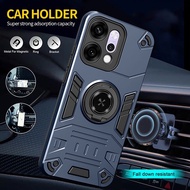For OPPO Reno 14 Pro 14F 5G Phone Case Armor 360° Rotating Ring Support Shockproof Protective Cover