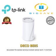 TP-LINK DECO BE85 1 PACK / 2 PACK / 3 PACK BE22000 TRI-BAND WHOLE HOME MESH WIFI 7 SYSTEM