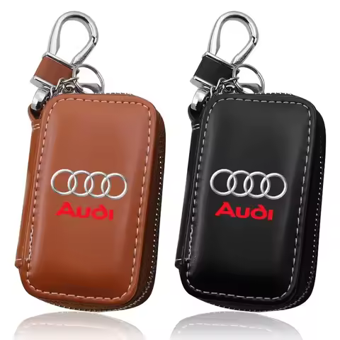 Leather Key Wallet Car Key Bag Multi Function Key Case for Audi Sline A4 A1 Q3 A7 TT RS3 RS4 B8 B6 B