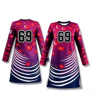 Fashion 69th Anniversary Mid-Length Long-Sleeve Womens Autumn Print Dress