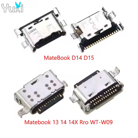 YuXi 2pcs Type C USB Charging Port Dock Plug Connector Socket For Huawei Matebook 13 14 14X Rro WT-W