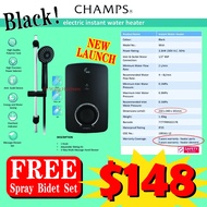 NEW LAUNCH Instant Water Heater Black WISH (CHAMPS)