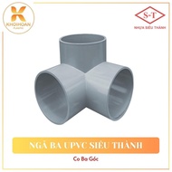 Combo Shrinks 3 Corners of Super Wall uPVC Plastic, Crosses 3 Branches | Phi 21, 27, 34, 42 | NPP Kh