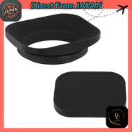 Haoge LH-E2T 49mm Square Metal Screw-In Lens Hood with Cap, compatible with Sony RX1, RX1R, RX1RII c