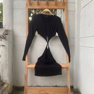 2hand black dress SHE.IN brand waist 56 to 70cm length 95cm code 294