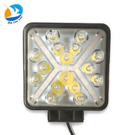4寸48W LED工作燈方 汽車貨車前槓大燈 黃色X型雙色燈 12V24V通用