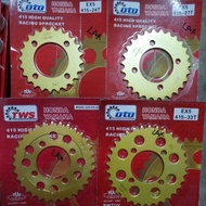 Sprocket Spoket 415 EX5 GBO GBOJ Wave 100 Gold SCC 24 25 26 27 28 29 30 31 32 33 34 35 36 CNC Steel 