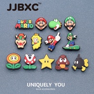 JJBXC CHARM Shoe Buckle Shoe Accessories Cartoon Mario DIY Fashion Shoes Accessories Suitable for cr