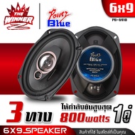 [1คู่] 🎬มีคลิป🎬 ลำโพงรถยนต์ ลำโพงแกนร่วม ลำโพงแกนร่วม6x9 แม่เหล็ก100mm. หนา18mm. 6x9นิ้ว 3ทาง POWER 