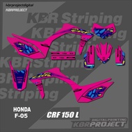 CRF 150L striping sticker CRF 150L HONDA motorbike sticker variation Racing F-05 TRANSPARENT