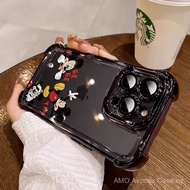3 in1 Mickey Mouse Case For Oppo Reno 10 10pro 9 9pro1111f 11pro 12 12pro12f Phone Case Soft Anti fa
