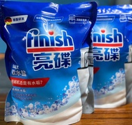เกลือ ปรับสภาพน้ำ เกลือสำหรับเครื่องล้างจาน Finish 2kg สำหรับเครื่องล้างจานอัตโนมัติ Finish Dishwasher Salt เกลือล้างจาน