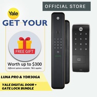 Yale Luna Pro &amp; YDR30GA Door and Gate Digital Door Premium Bundle Lock (COMES WITH FREE GIFT)