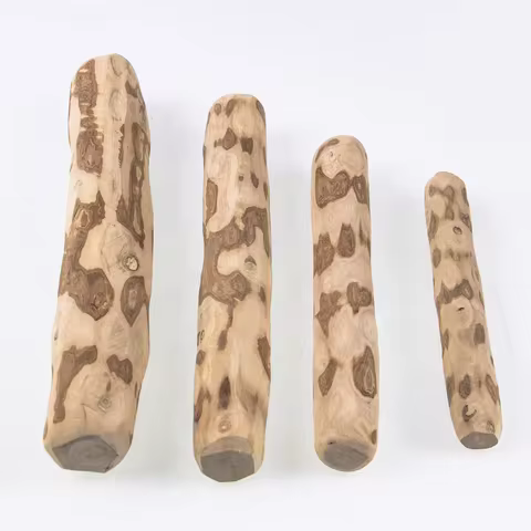 Heavy Duty Canine Coffee Wood Chew Toys, Natural Puppy Chew Sticks, Dog Chew Stick Toys for Dental S