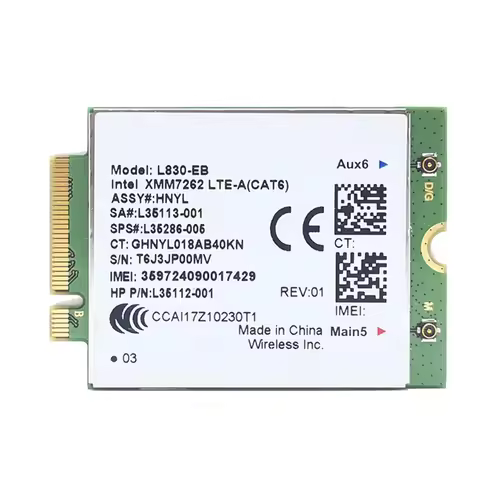 N67R-For HP L830-EB WIFI Card 4G LTE L830 L35286-005 7262 LTE Module Cat6 300Mbps for HP 640 650 G5 