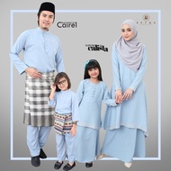 KURUNG CALISTA 2.0 & BAJU MELAYU CAIREL SEDONDON ASH BLUE / FAMILY SET / BAJU RAYA / SEDONDON IBU AY