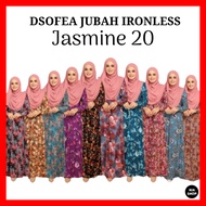 Dsofea Jubah Ironless Jasmine 20 Saiz S - 4XL Baju Dress Muslimah Nursing Friendly Sedondon