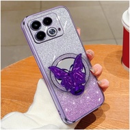 Soft Case Infinix Note 40 40s 40 Pro GT 20 Pro GT 30 Pro Luxury Glitter Premium TPU ButterflyRing Fo