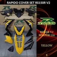 RAPIDO COVER SET RS150R/RS150 V2 V3 WINNER150 (8) YELLOW (STICKER TANAM/AIRBRUSH) COVERSET