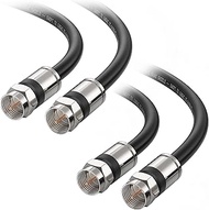 Cable Matters 2-Pack RG6 Cable CL2 in-Wall Rated (CM) Quad Shielded Coaxial Cable 6 ft, RG6 Coax Cab