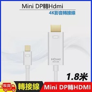 Mini DP轉HDMI線4K高清影音轉接線-1.8米 黑色