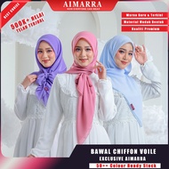 [BAWAL PREMIUM] Tudung Bawal Chiffon Voile Gred A • Tak Licin • Mudah Bentuk • 50+ Warna – AIMARRA