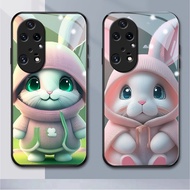 cute Huawei P Series glass phone case P50pro P20 P20pro P30 P30lite P40 P40pro P30pro P8 P20lite Hon