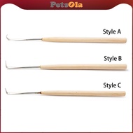 [PETSOLA] Pottery Trimming Professional Pottery Tool Wood Handle Carving Blade for Pottery Sculpture